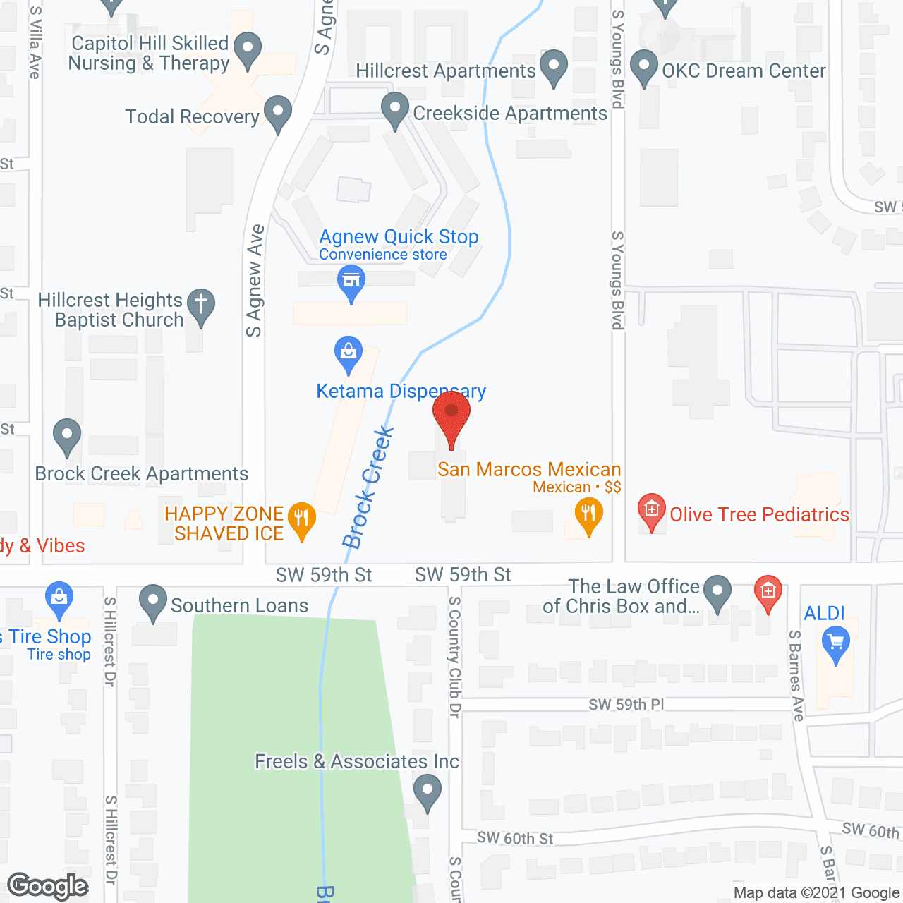 Hillcrest Senior Ctr in google map