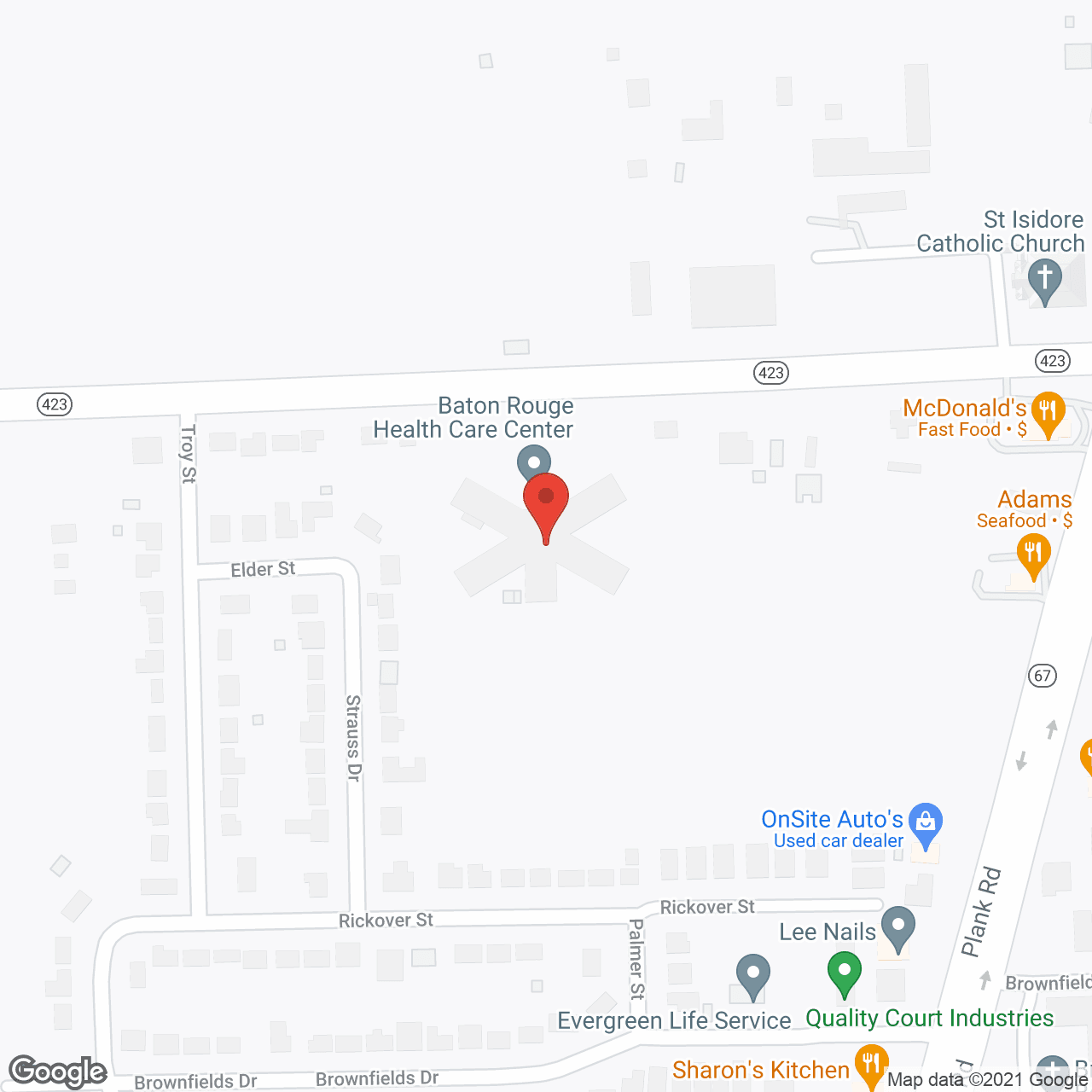 Baton Rouge Health Care Ctr in google map