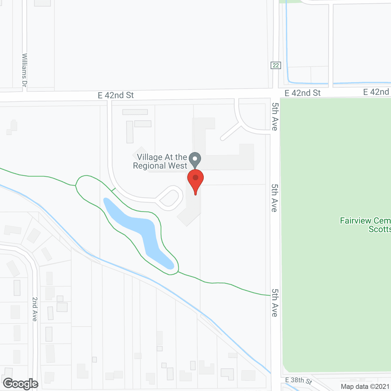 Regional West Village in google map