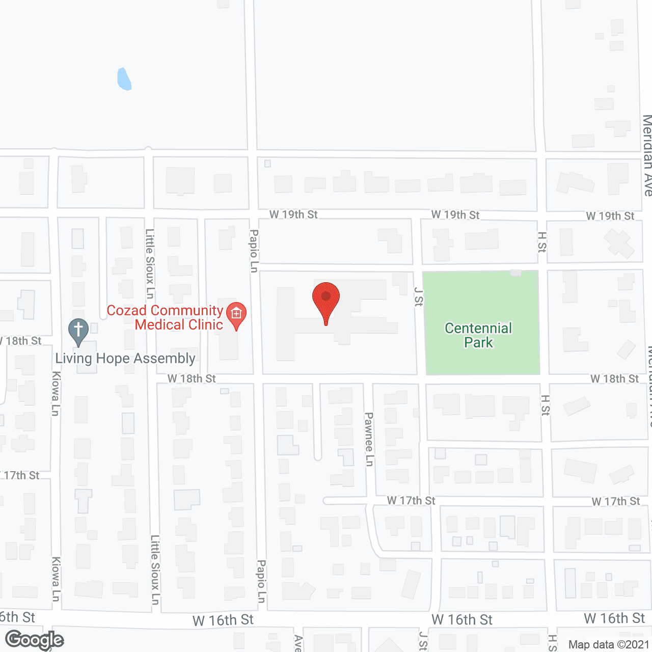 Emerald Nursing and Rehab Cozad in google map