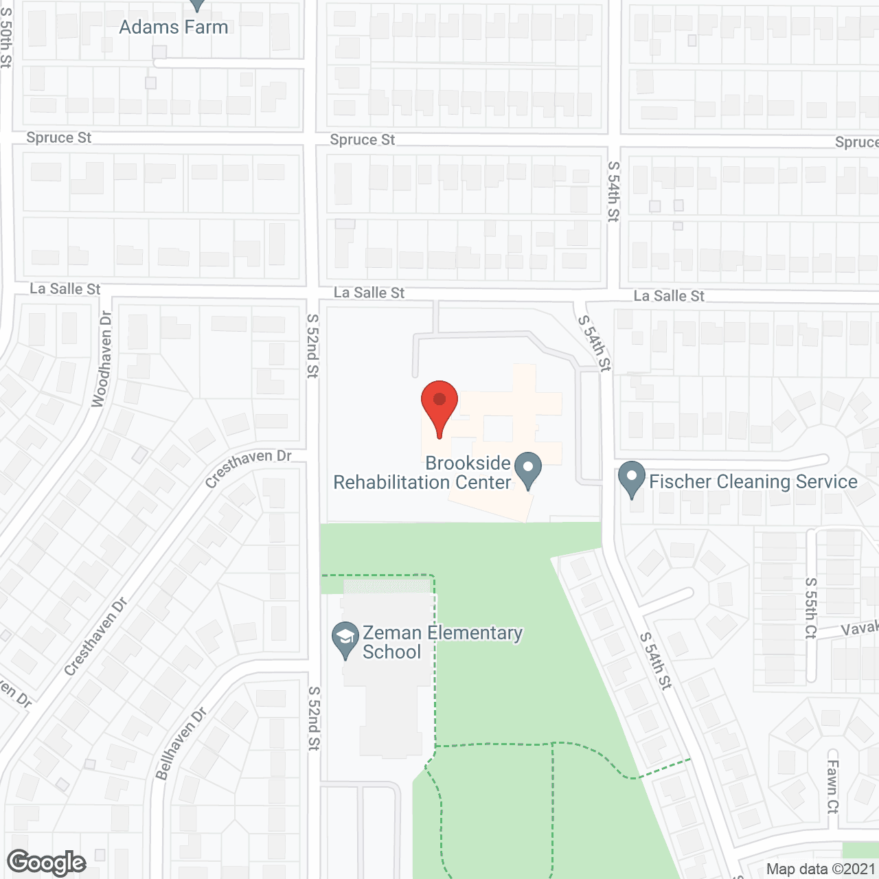 Brookside Rehabilitation Center in google map
