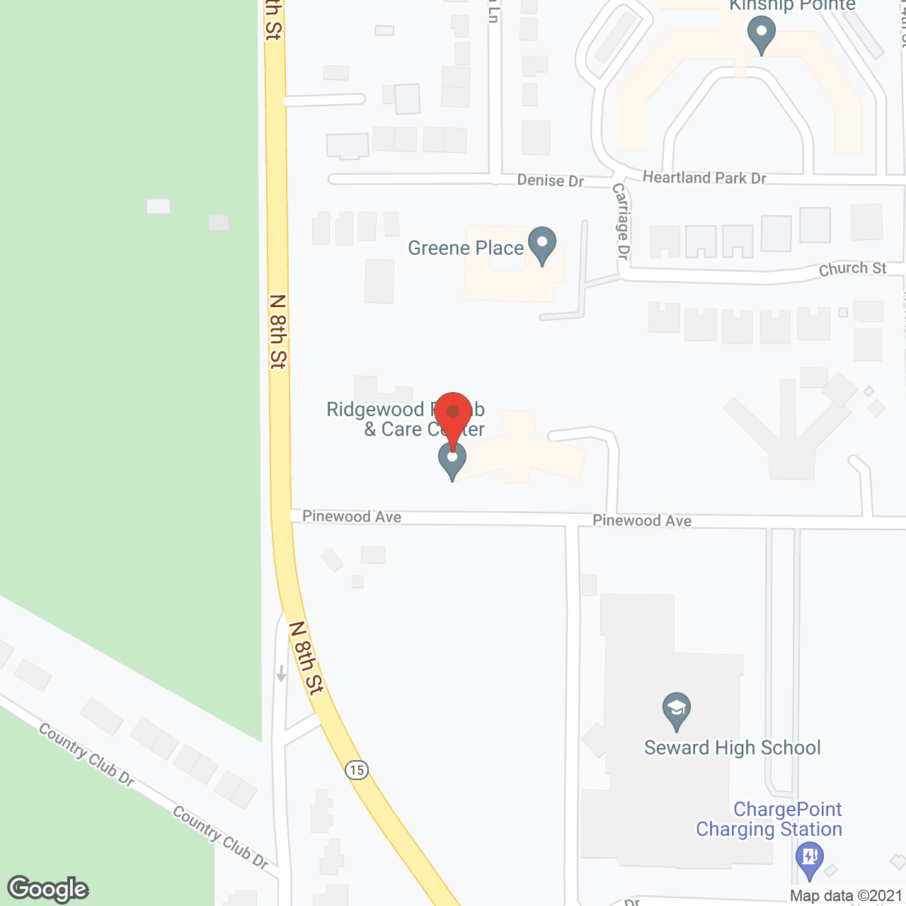 Ridgewood CC/Sunderman West in google map