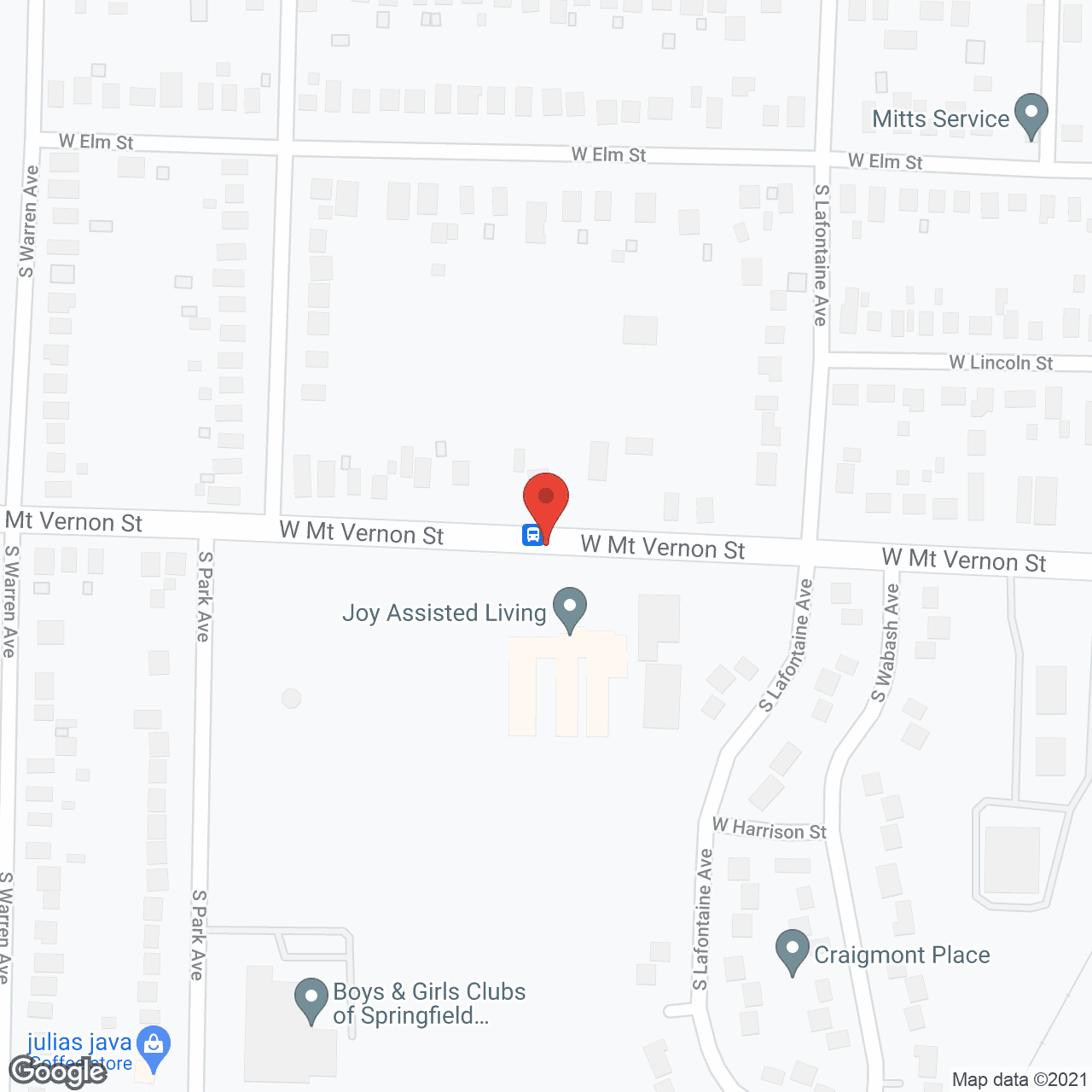 Joy Assisted Living in google map