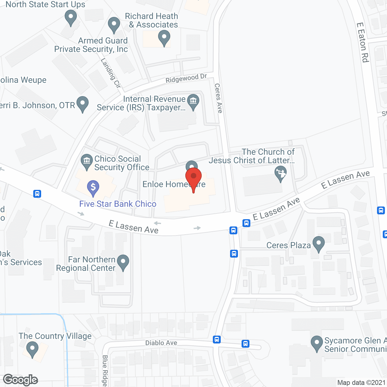 Enloe Hospice in google map