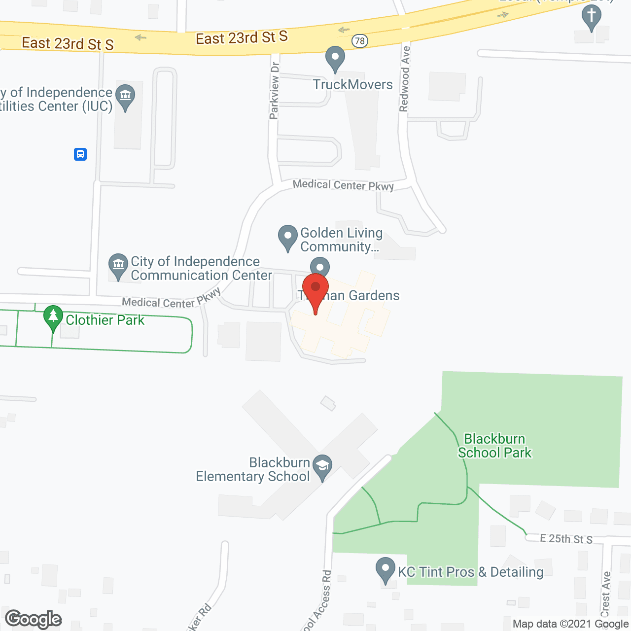 Baptist Homes of Independence in google map