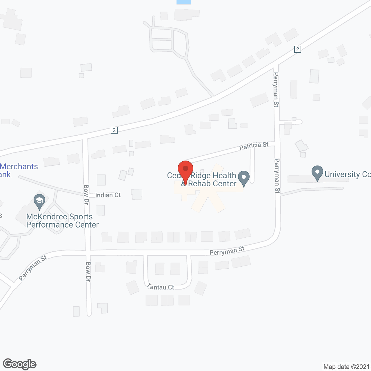 Cedar Ridge Healthcare Center in google map