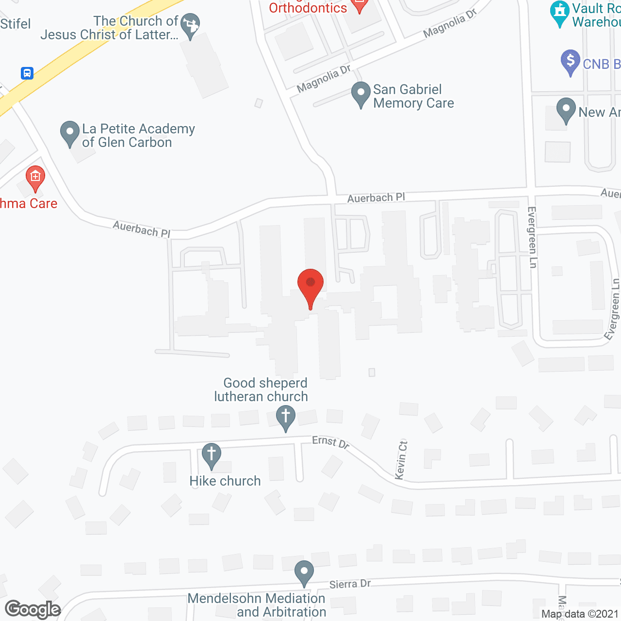 Meridian Village in google map