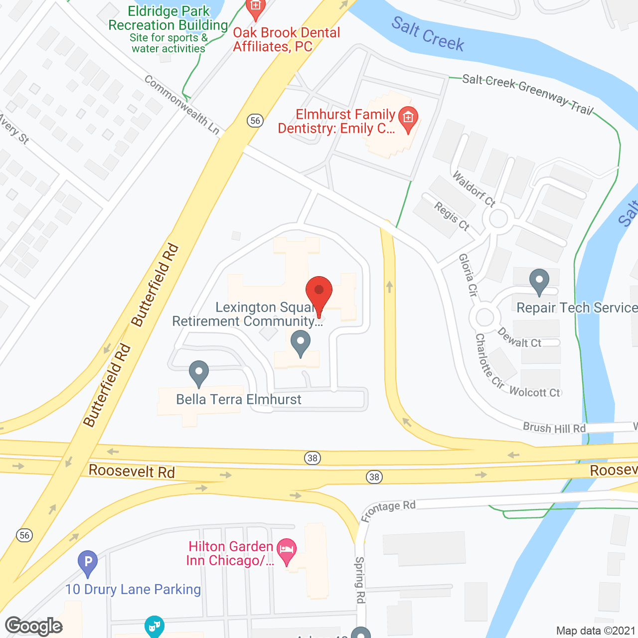 Lexington Square in google map