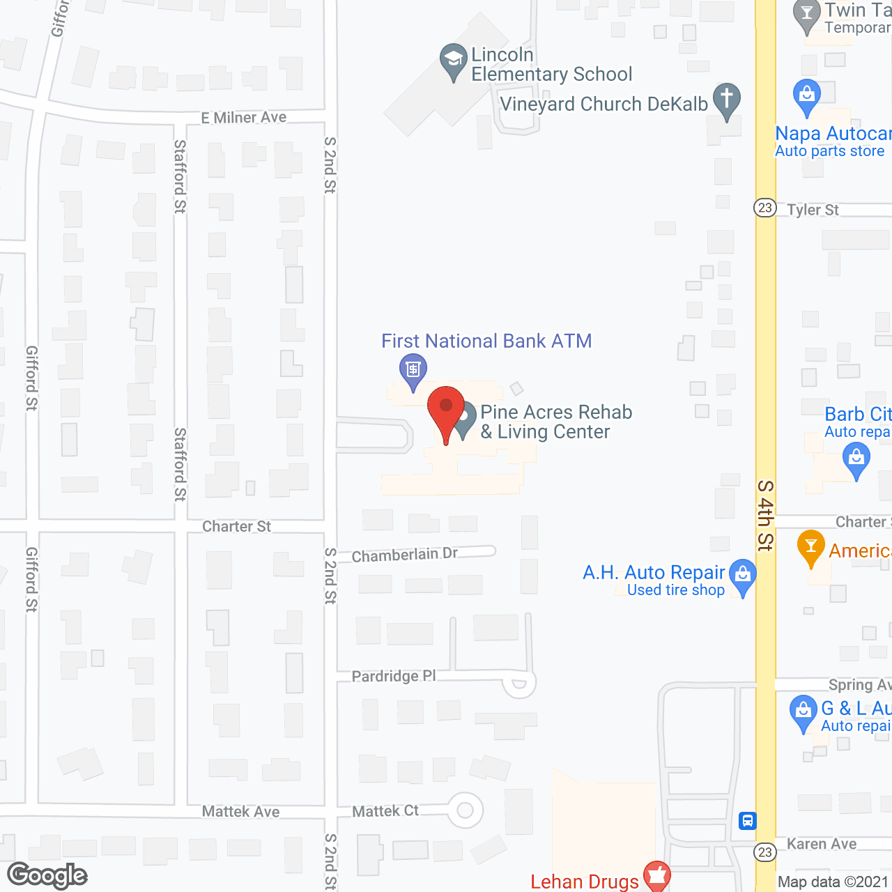 Pine Acres Care Ctr in google map