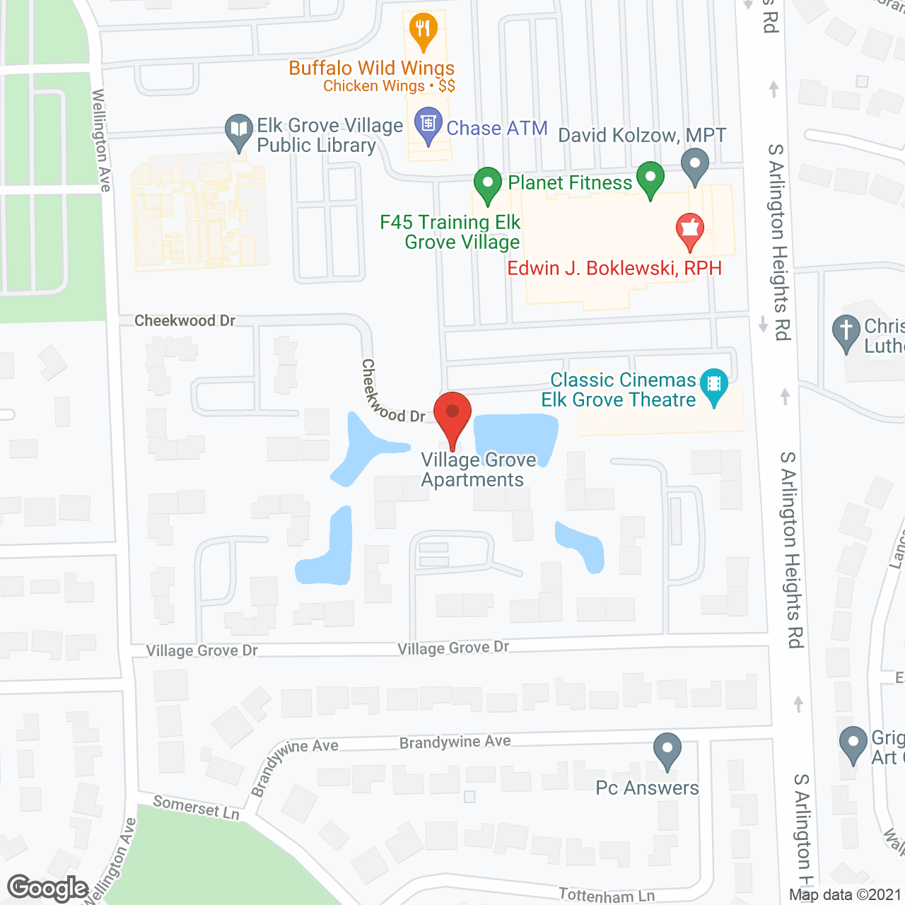 Village Grove Apartments in google map