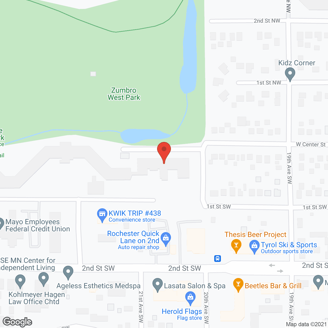 Shorewood Senior Campus in google map