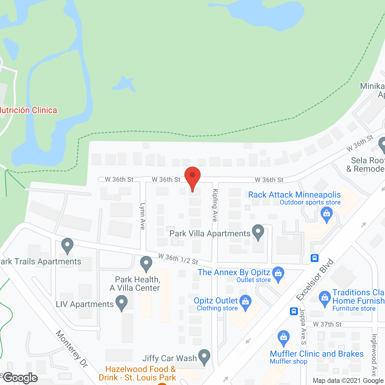 Park Health and Rehab Ctr in google map