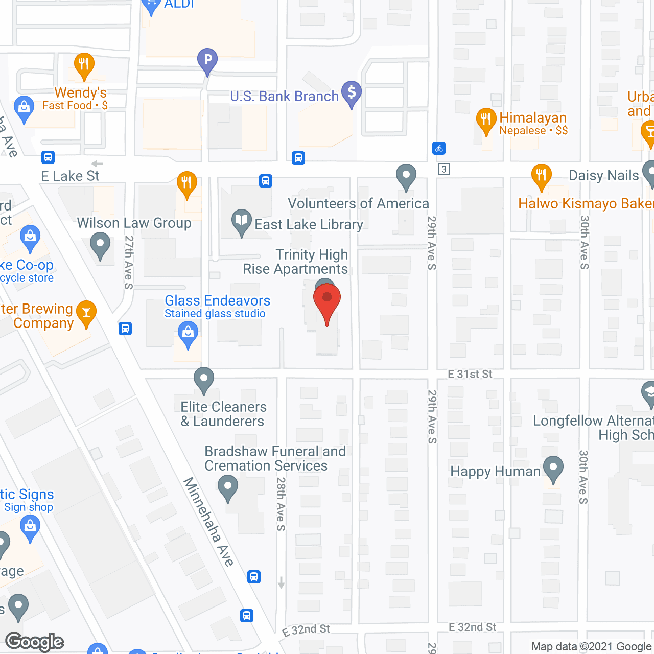 Trinity High Rise Apartments in google map