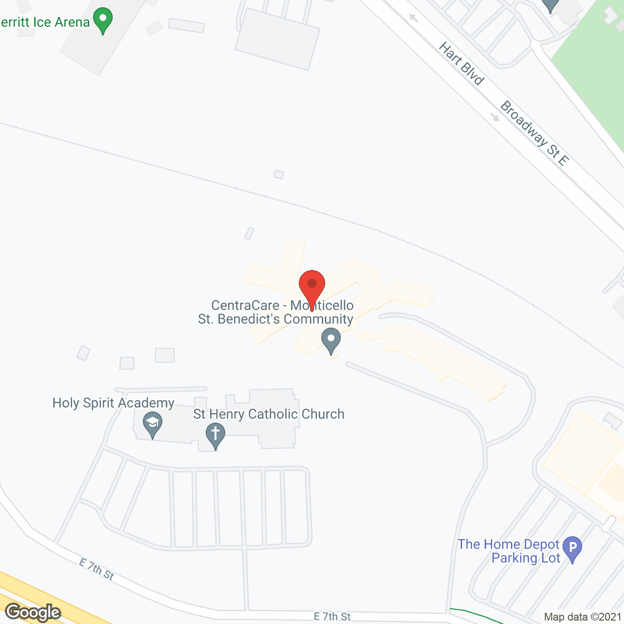Monticello St. Benedict's Community in google map