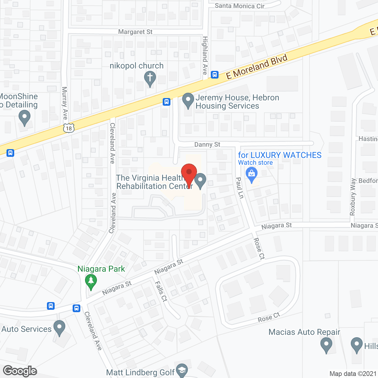 Virginia Health Care Ctr in google map