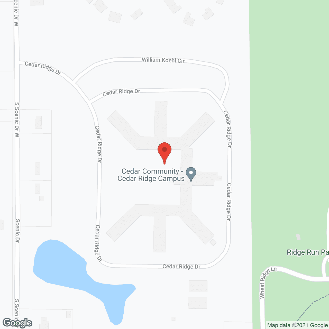 Cedar Ridge Apartments in google map