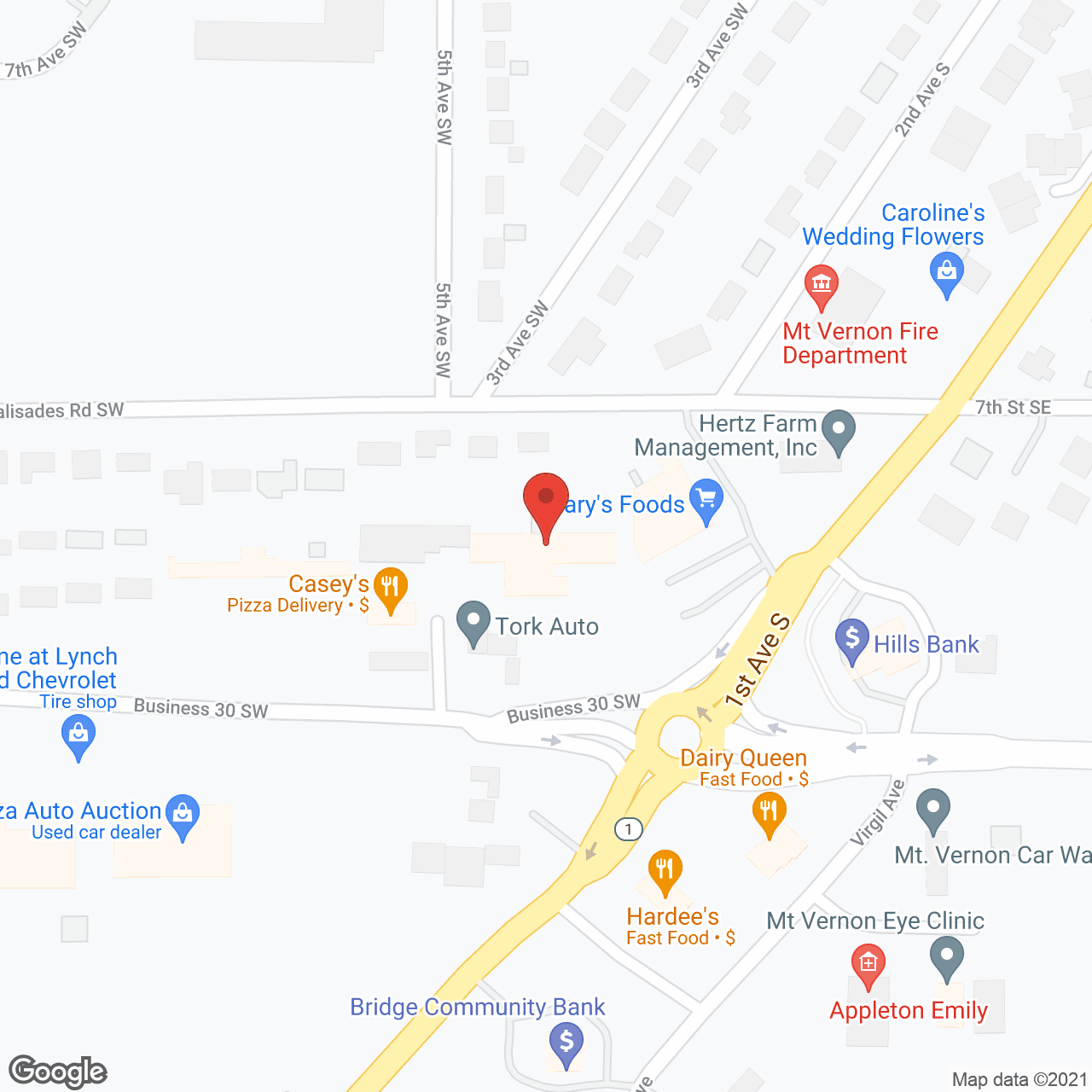 Cherry Ridge and Hallmark Care Center in google map