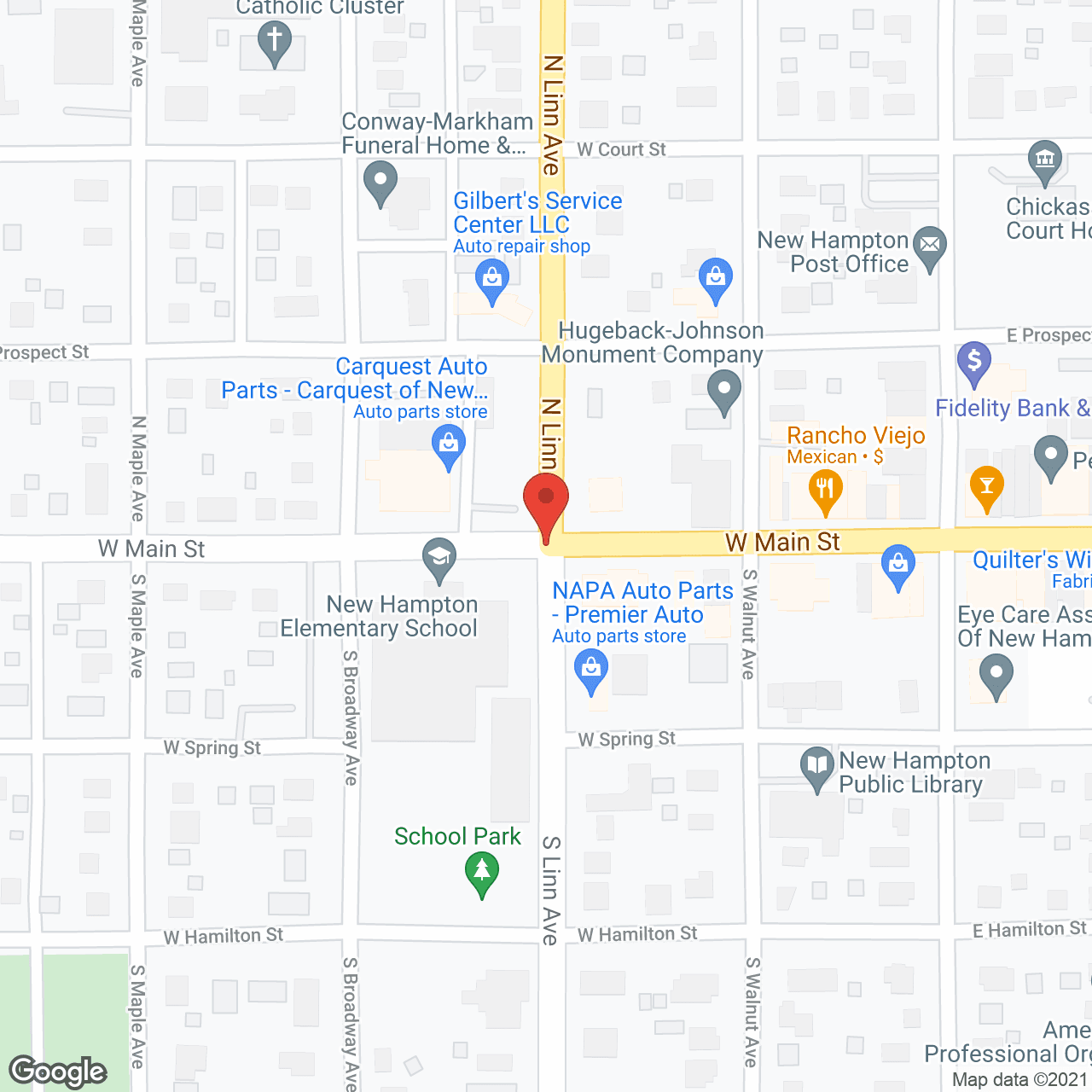 New Hampton Nursing & Rehab in google map