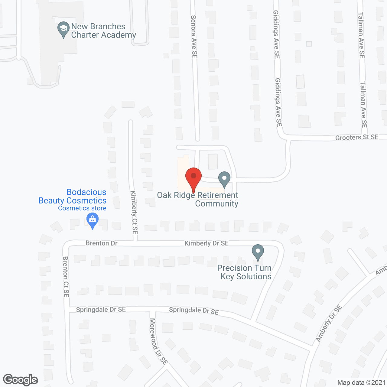 Oak Ridge Retirement Community in google map