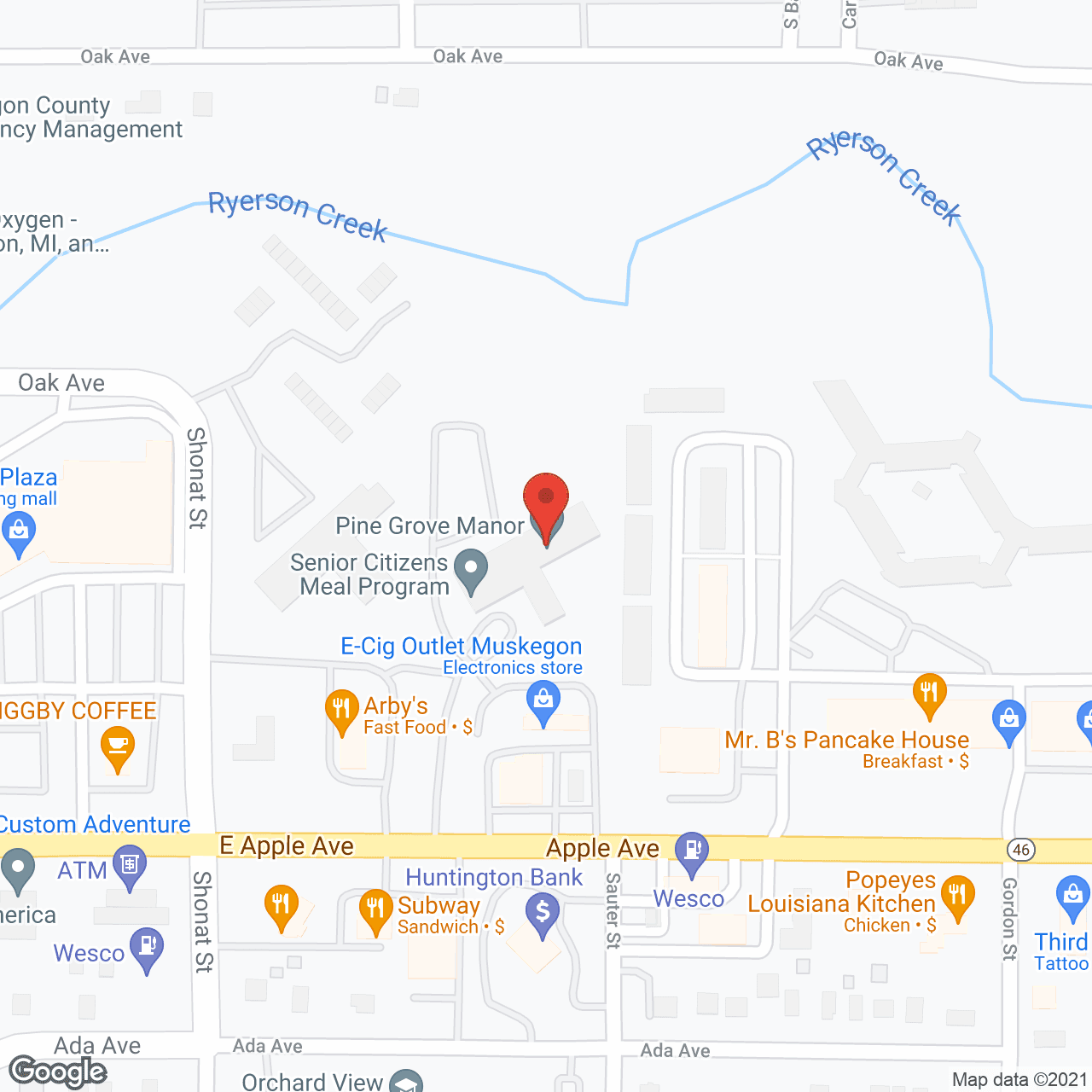 Pine Grove Manor in google map