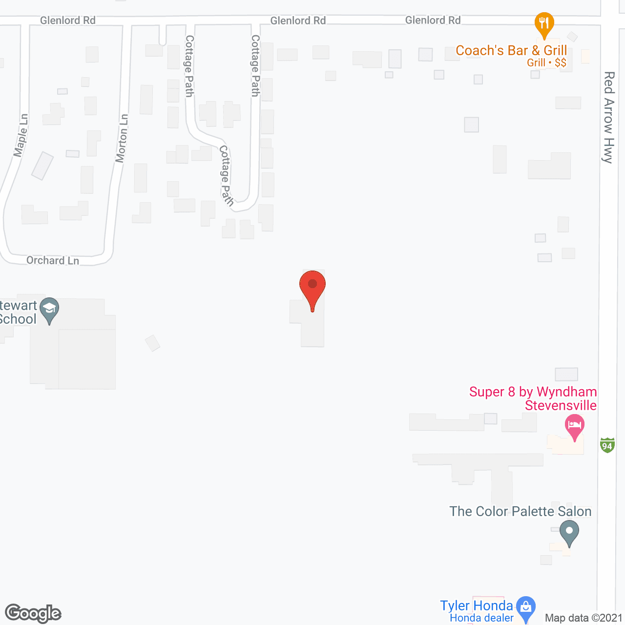 Crown Pointe in google map