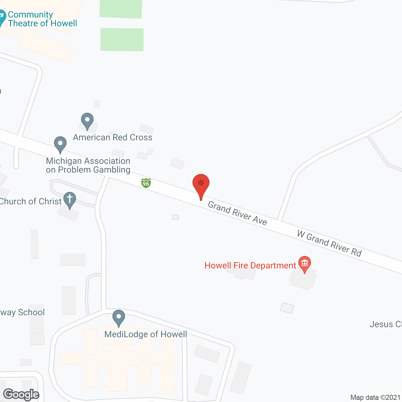 Howell Care Center in google map