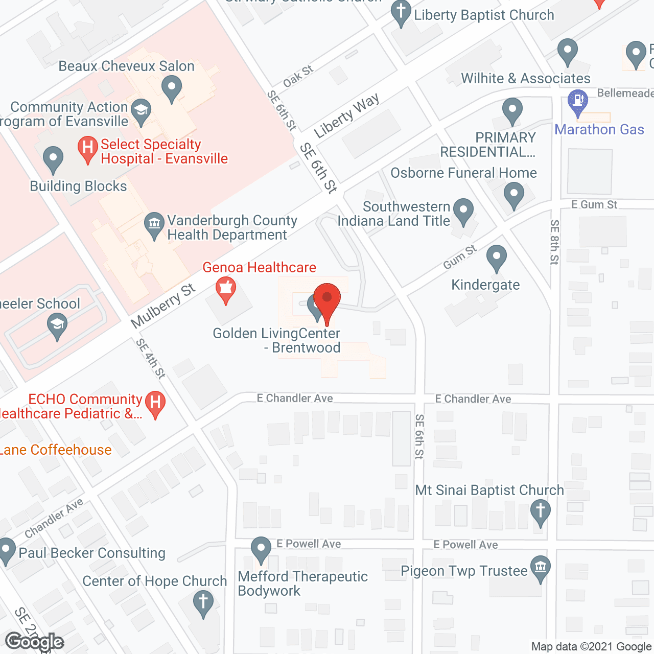 Golden Living Center Brentwood in google map