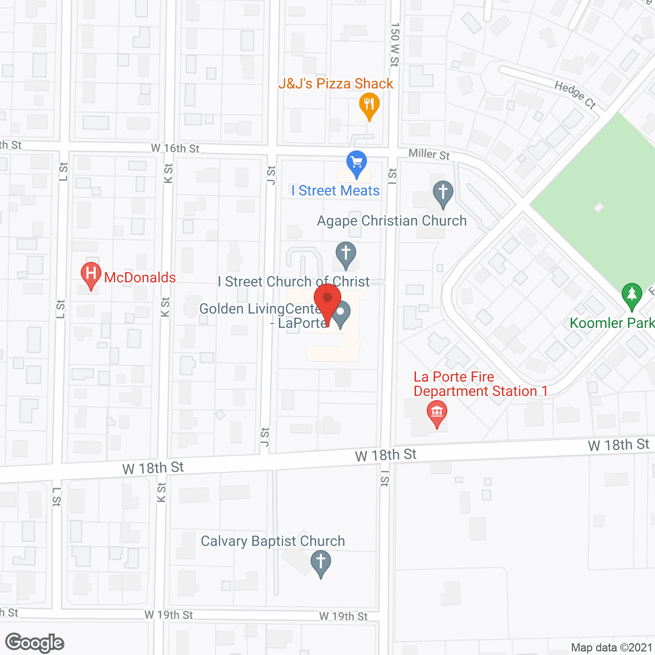 Golden LivingCenter - LaPorte in google map
