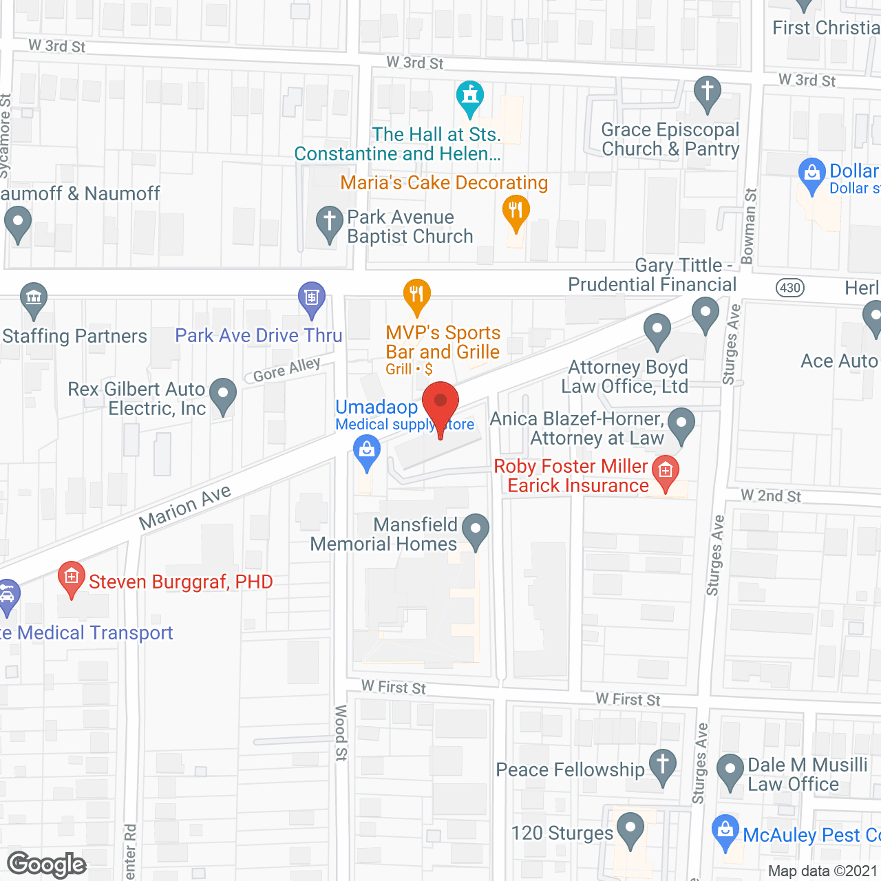 Mansfield Memorial Homes in google map