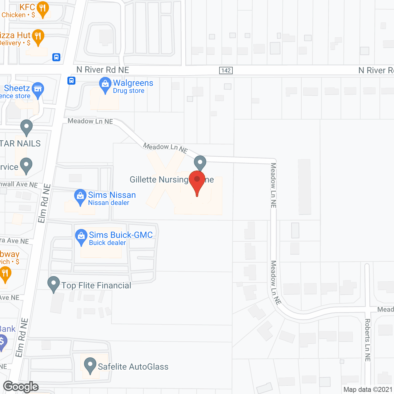 Gillette Nursing Home in google map