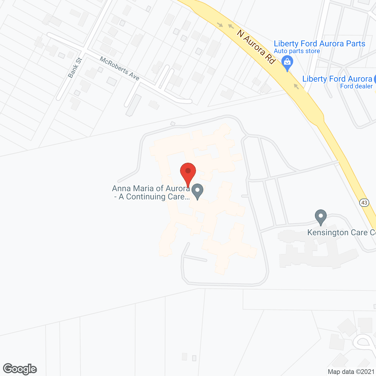 The Campus of Anna Maria in google map