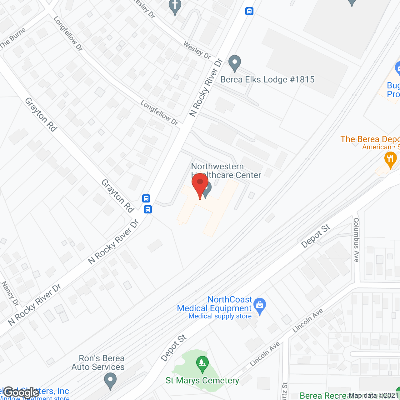 Northwestern Healthcare Center in google map