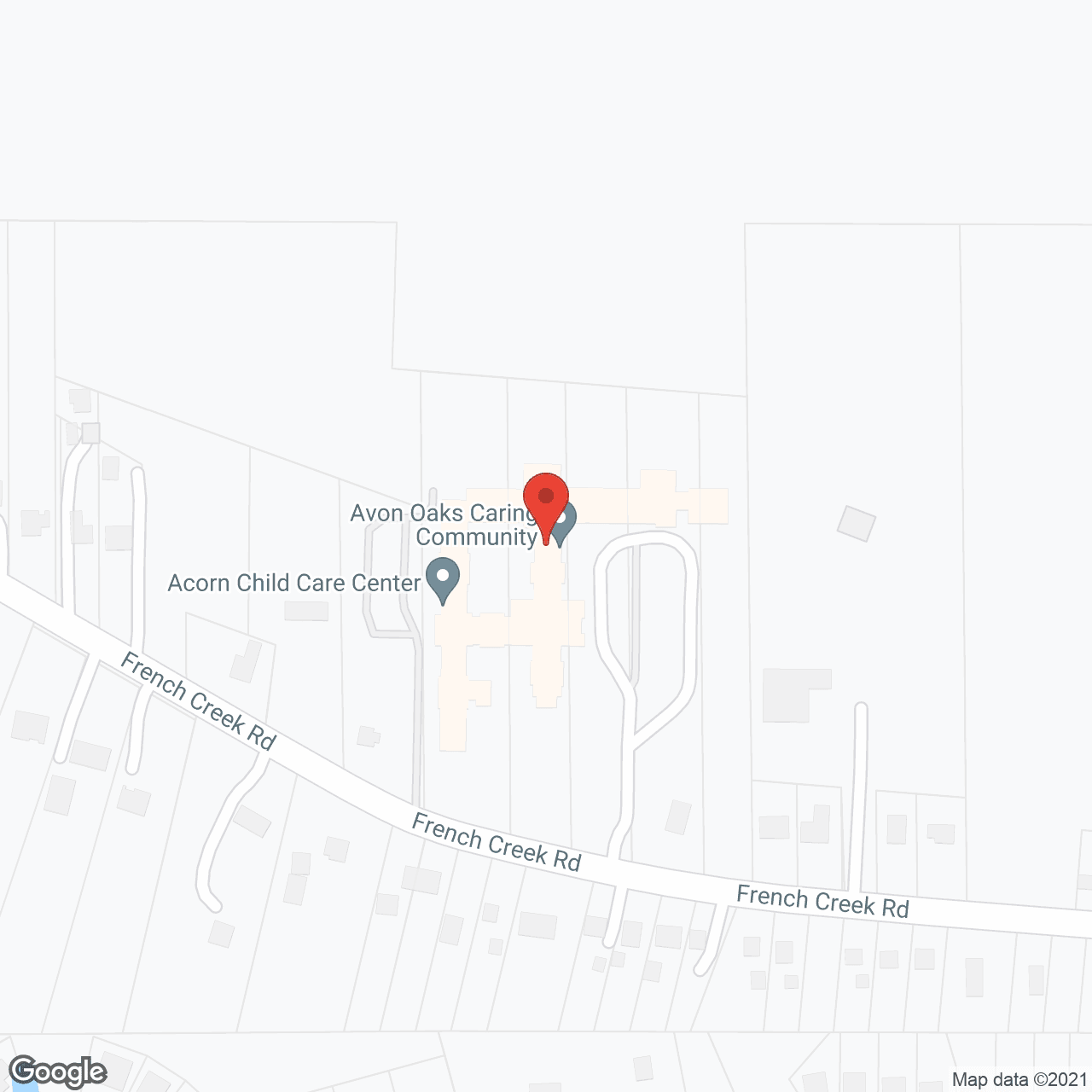 Avon Oaks in google map
