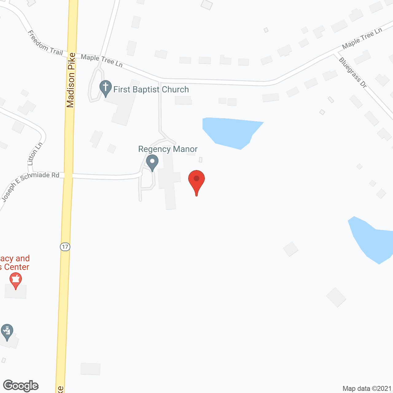 Regency Manor in google map