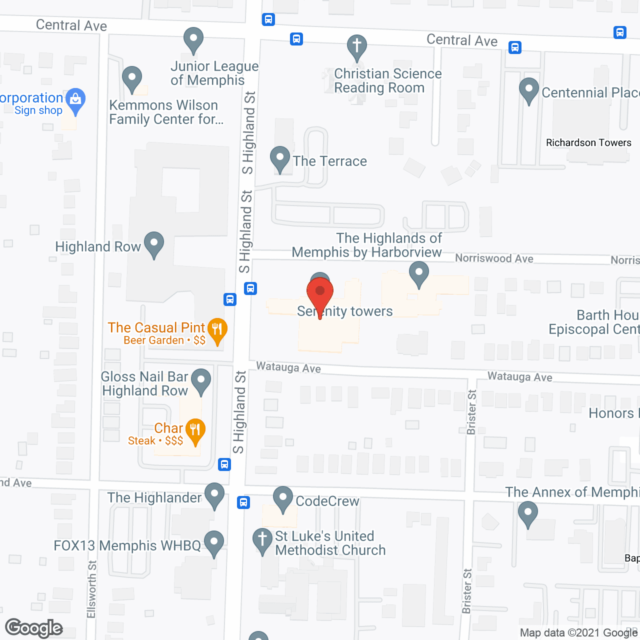 SerenityTowers in google map