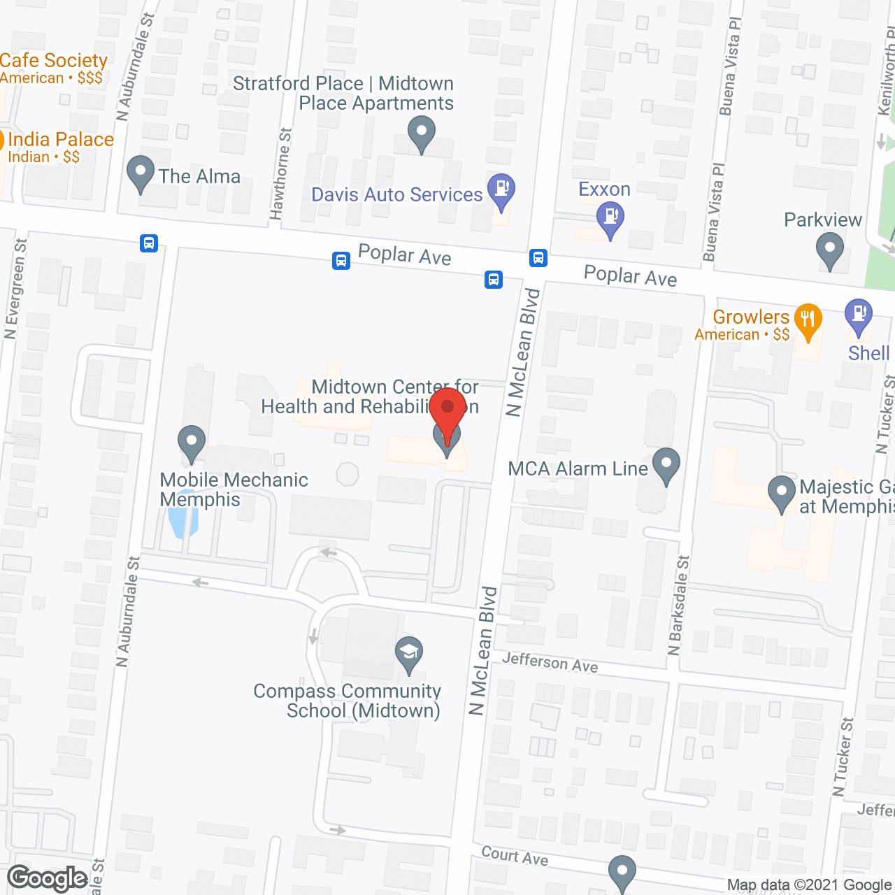 Midtown Center for Health and Rehabilitation in google map
