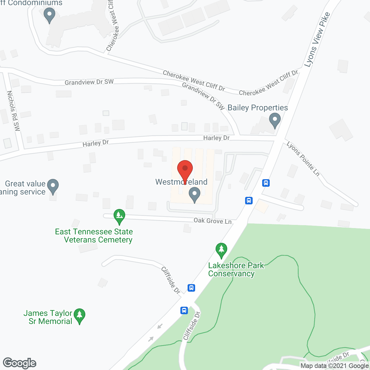Westmoreland Care & Rehabilitation Center - Knoxville in google map