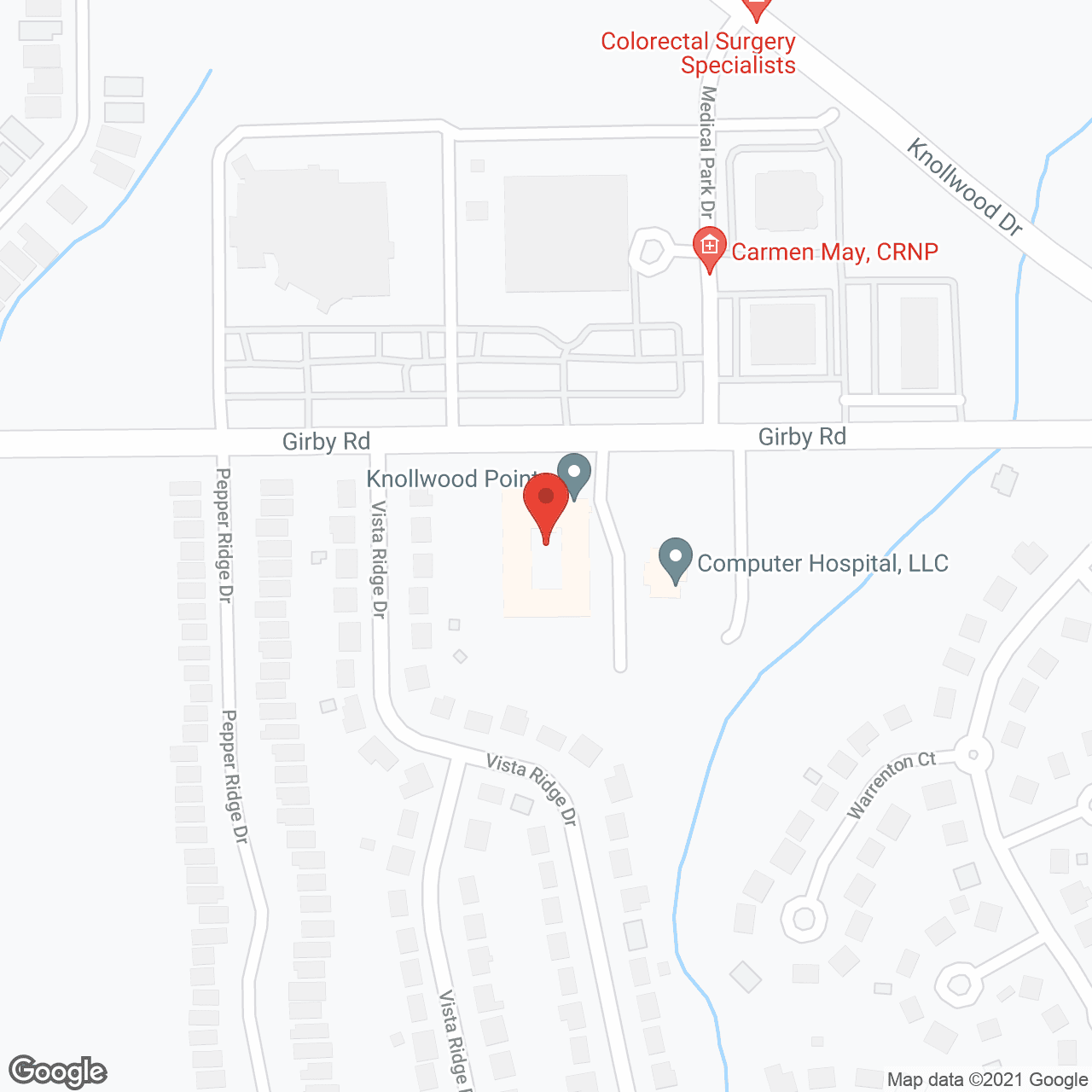 Knollwood Pointe in google map