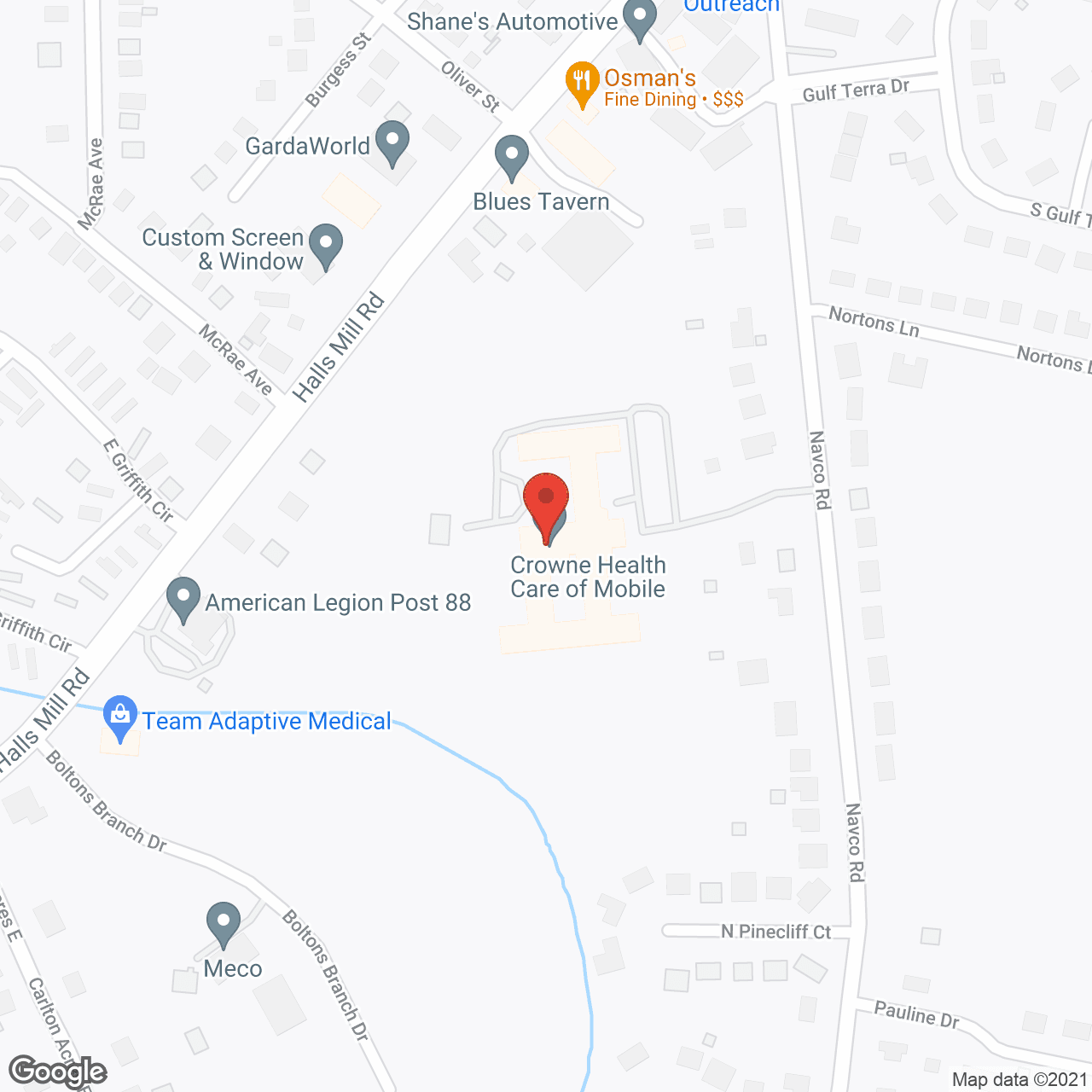 Crowne Health Care in google map