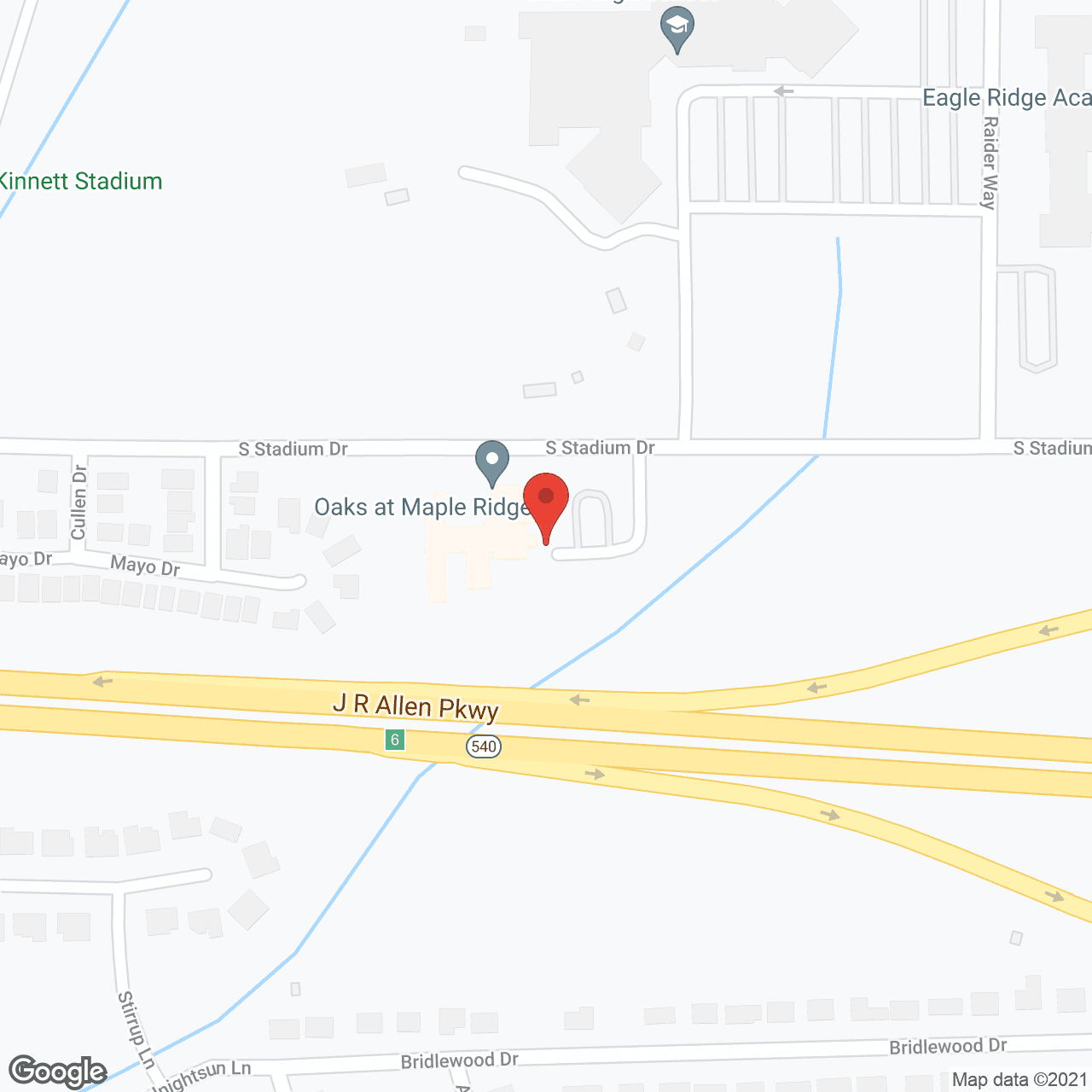 Oaks at Maple Ridge in google map