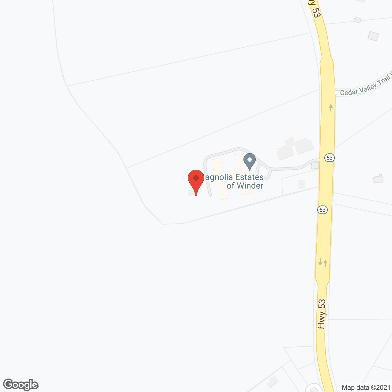 Magnolia Estates of Winder in google map