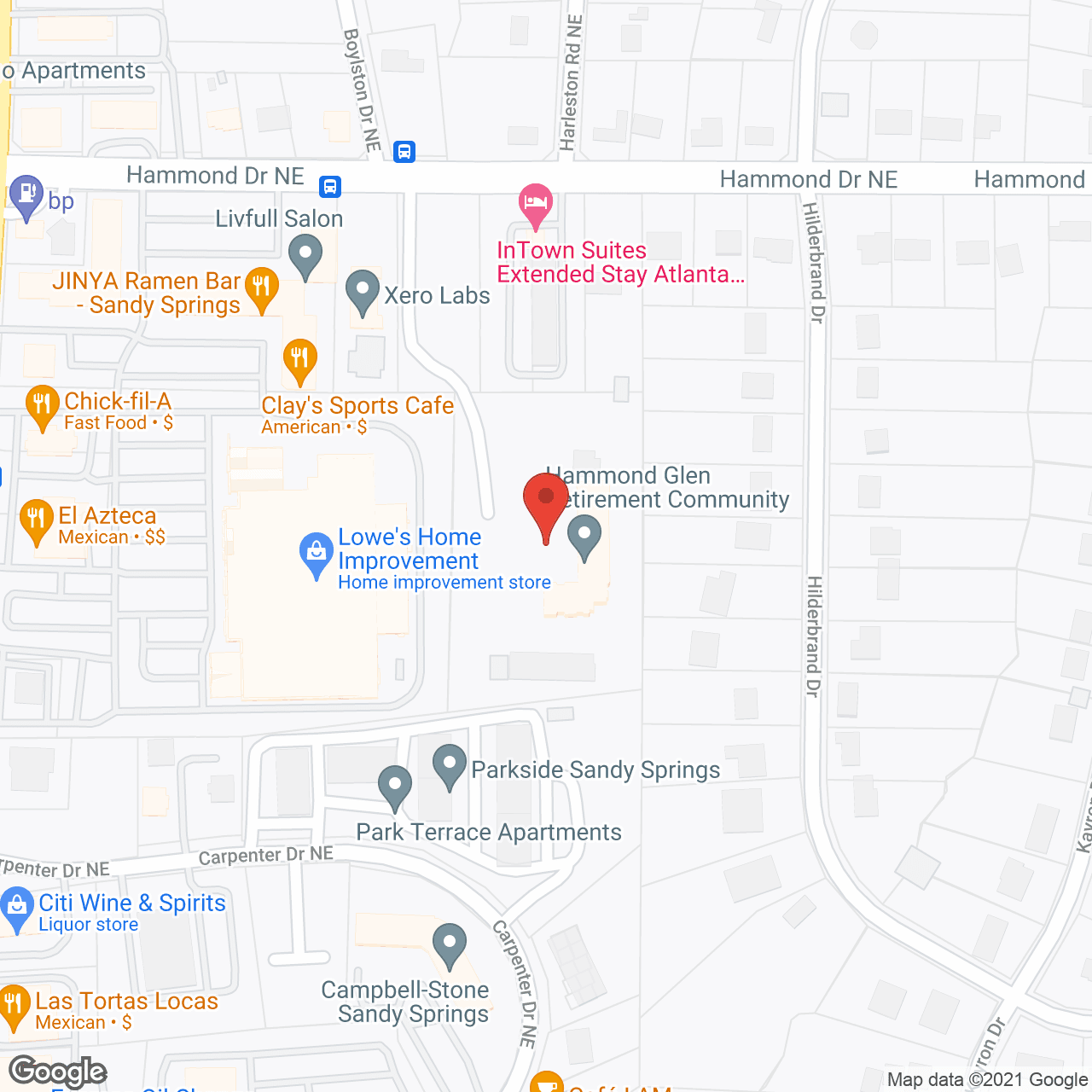 Hammond Glen Retirement Community in google map