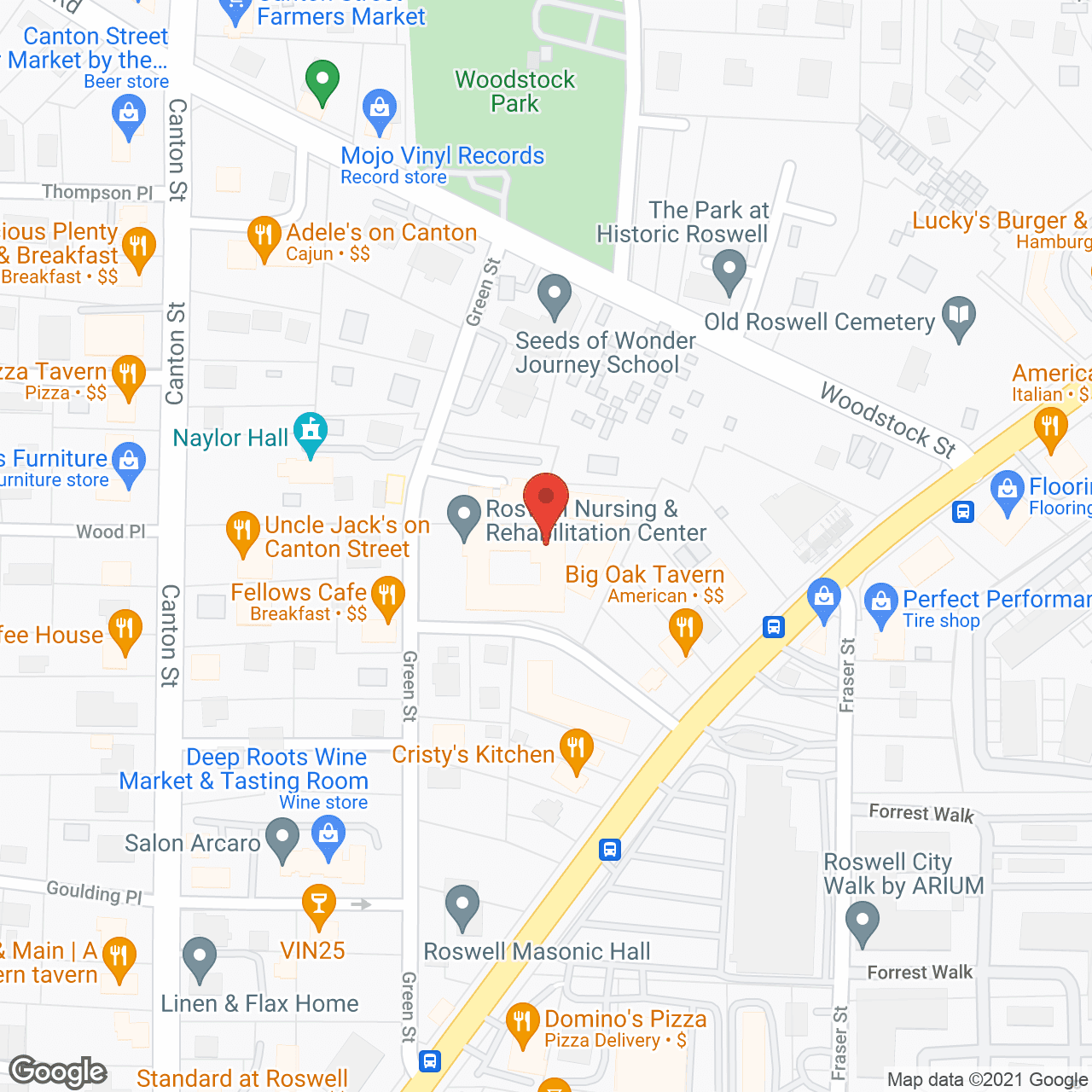 Roswell Nursing and Rehab Ctr in google map