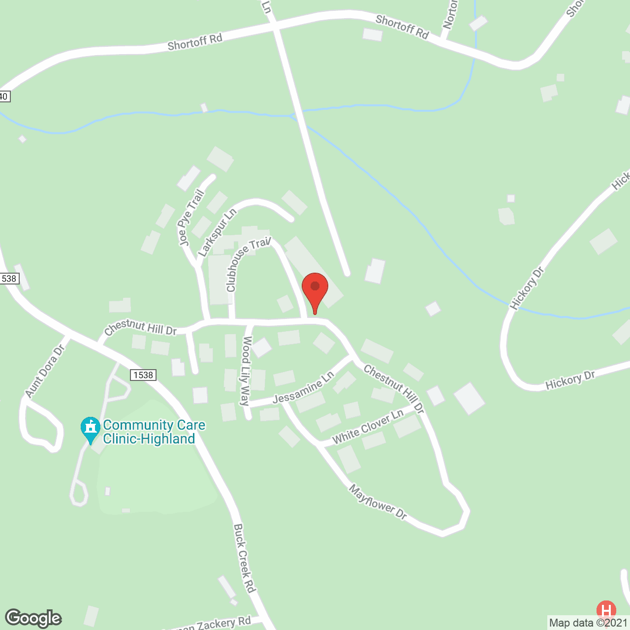 Chestnut Hill in google map