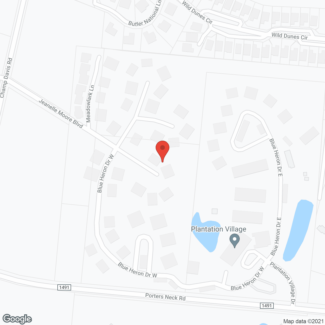 Porters Neck Village in google map