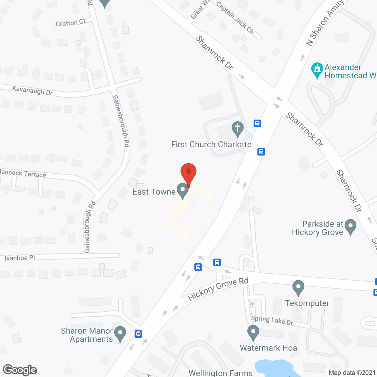 East Towne in google map