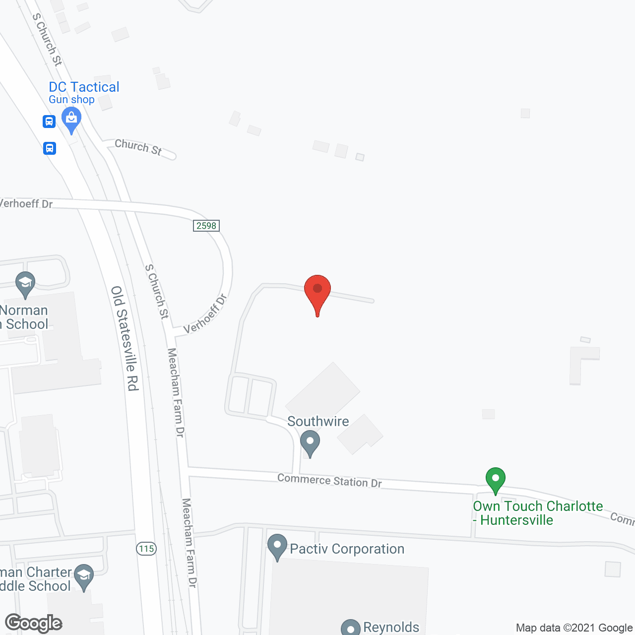 Huntersville Oaks in google map