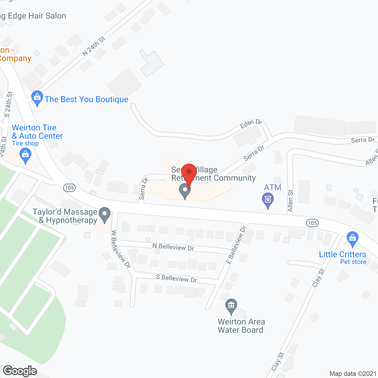 Weirton Geriatric Ctr in google map