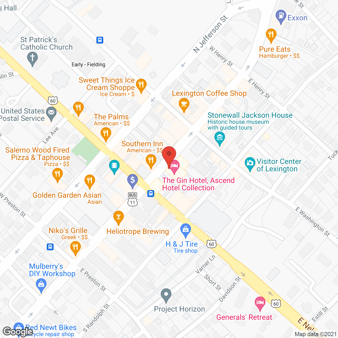 Robert E Lee Building in google map