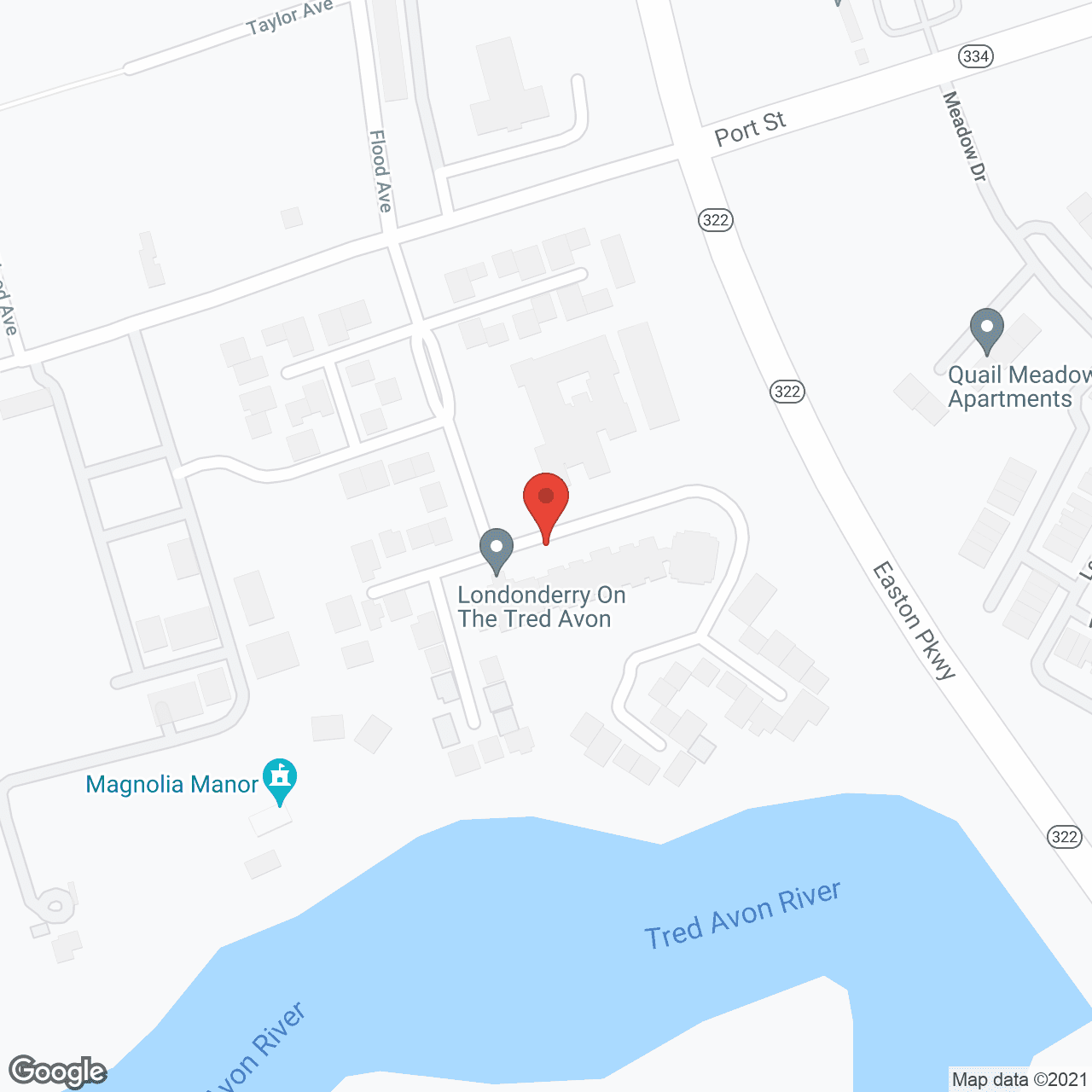 Londonderry on the Tred Avon in google map